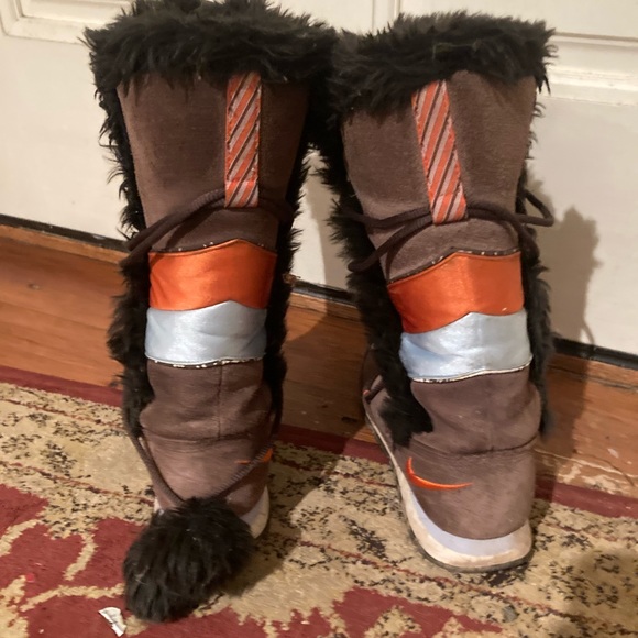 Nike Suede Tall Winter Boots Lace and Zip Sz 8 - Picture 3 of 10
